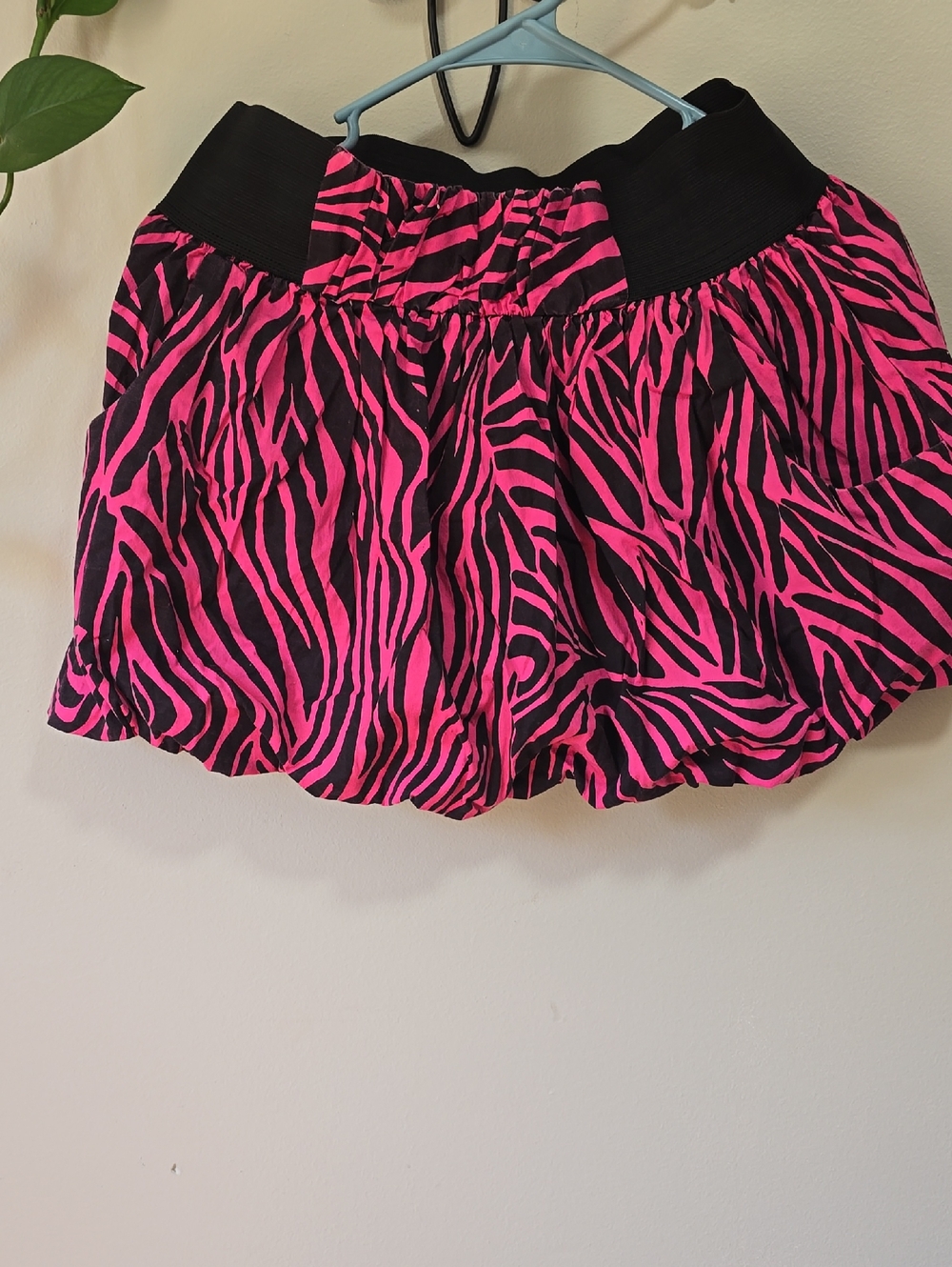 Hot Pink Zebra Print Mini Skirt - Brand Unknown